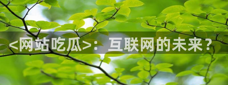 51吃瓜网今日吃瓜热门大瓜：<网站吃瓜>：互联网的未来？